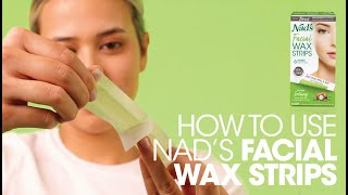 How to use Nads Facial Wax Strips  Step by step tutorial for facial hair removal  Upper lip hair [upl. by Clyte]