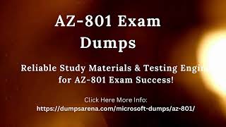 Master the AZ801 Exam with DumpsArena Reliable AZ801 Exam Dumps [upl. by Aerdnuahs]