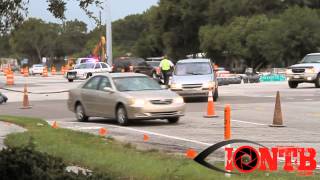 Traffic lights down across roadway at Bryan Dairy and Starkey Roads [upl. by Ilram]