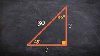 How to find the legs of a special right triangle when given the hypotenuse [upl. by Kcirdaed]