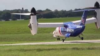 AW609 Tiltrotor flyover and landing  condensed [upl. by Oer]