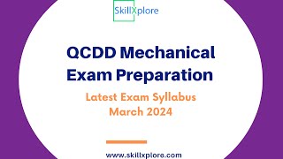 QCDD Mechanical Syllabus Questions Study Materials 2024  SkillXplore Qatar [upl. by Greta]