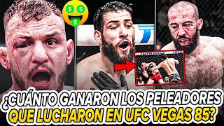 Salarios amp Bonificaciones del UFC Vegas 85💰💰💰  ¿Cuánto ganaron los PELEADORES en el UFC Vegas 85 [upl. by Lainad]