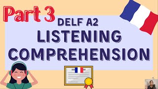 Prepare DELF A2 Listening Comprehension  PART 3  Compréhension Orale DELF A2 [upl. by Trahurn]