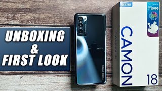 Tecno Camon 18 Unboxing First Look Price Specifications amp Launch in India [upl. by Leiand]