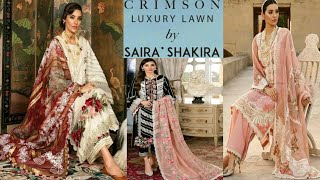 Crimson Luxury Lawn by Saira Shakira 2021 Original Pakistani Suits [upl. by Avilys]