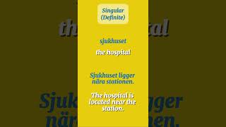 sjukhus hospital 🇸🇪 Swedish Noun Forms svenska swedish swedishnouns basicswedish hospitals [upl. by Gnni]