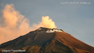 Volcan Popocatepetl Full Color 29 De Julio 2024 [upl. by Barbabra]