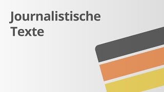 Journalistische Textsorten  Deutsch  Textsorten und Aufsatz [upl. by Eileme]