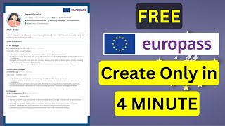 Create Free Best CV for Europe  Europass CV for Europe jobs  Europass CV Formats [upl. by Eduardo552]