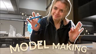 ARCHITECTURE MODEL TIMELAPSE  How I make Architectural Models in College [upl. by Tnarb]