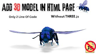 Adding a 3D model to a website without THREEJS  only 2 line of code [upl. by Ahsonek276]