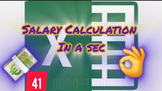 Salary 💵 Calculation in sec 41 [upl. by Krein]