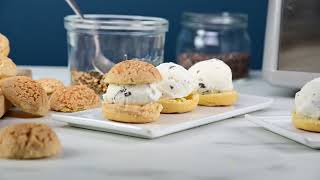 Profiteroles and Stracciatella Ice Cream with Cuisinart [upl. by Noelc]