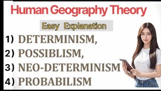 human geography theory determinism  possibilism neo determinism and probabilism [upl. by Adelheid]