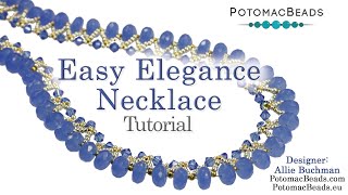 Easy Elegance Necklace  DIY Jewelry Making Tutorial by PotomacBeads [upl. by Shishko]