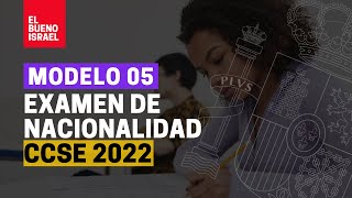 Preguntas EXAMEN CCSE 2022 para la NACIONALIDAD ESPAÑOLA Modelo 05 [upl. by Nedrob]