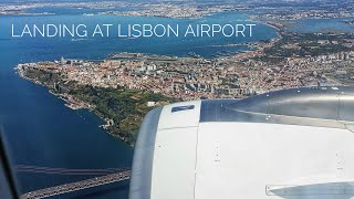 Landing at Lisbon Airport  High Quality Video  August 2021 [upl. by Niuqauj]