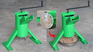 How To Make Homemade Manual Feed Pellet Machine  Simple Diy Feed Pellet Machine [upl. by Nella]