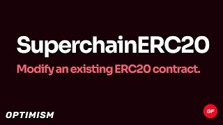 ERC20 to SuperchainERC20 [upl. by Boyes]