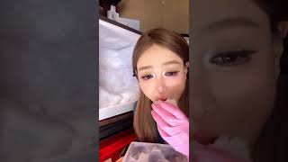 SMALL FREEZER POWDER REFREEZE DRY ICE FREEZER FROST EATING ASMR MUKBANG CRUNCHYYYY SQUICKY ICE [upl. by Ikila460]