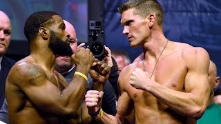 UFC 205 Tyron Woodley vs Stephen Thompson WeighIn Staredown [upl. by Yablon]