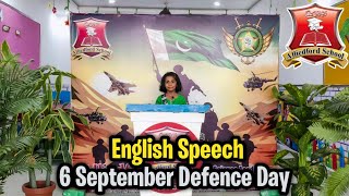 English Speech  Defence Day  6 September [upl. by Htebzile]