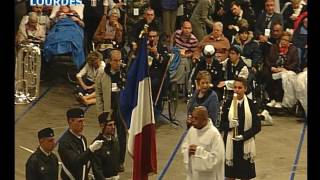 Messe internationale du Pèlerinage Militaire Lourdes dimanche 22 mai 2016 [upl. by Aztinay]