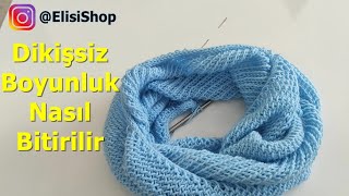 Dikişsiz Boyunluk Bitişi  dikişsizboyunluk nasılbitirilir kesme [upl. by Garek]