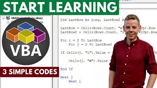 Learn VBA in 1 Minute 3 Beginner Codes [upl. by Shani325]