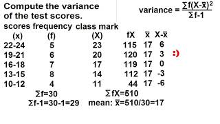 variance for grouped data [upl. by Aihsi]