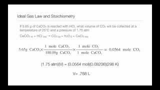 Ideal Gas Law and Stoichiometry [upl. by Leiram40]