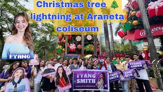 Christmas tree lighting ceremony at Araneta coliseum green gate with fyang [upl. by Nayb]