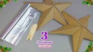 3 Economical Christmas decoration ideas with Aluminium Foil  DIY Budget Christmas craft idea🎄105 [upl. by Diann]