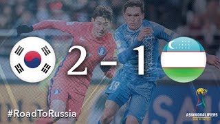 Korea Republic vs Uzbekistan Asian Qualifiers – Road To Russia [upl. by Minerva]