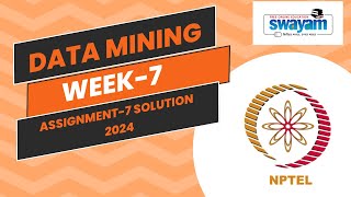 NPTEL data mining week 7 assignment answers [upl. by Farr798]