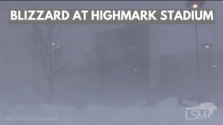 01142024 Orchard Park NY  Intense Whiteout Conditions At Highmark Stadium [upl. by Nocaj]