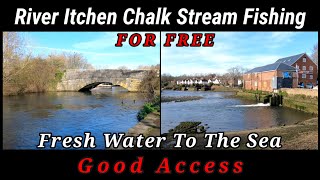 Free River Itchen Chalk Stream Fishing Parking Good Access Barbel Trout Chub Roach Pike Carp [upl. by Woodruff]