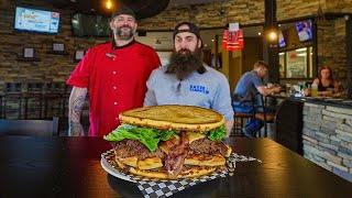 THE TOUGHEST CHALLENGE IVE ATTEMPTED ALL YEAR  THE 10LB BURGATORY CHALLENGE  BeardMeatsFood [upl. by Akimak]