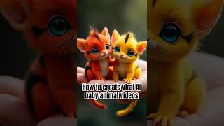 How to create viral AI baby animal videos aianimation aishorts aivideogenerator [upl. by Oluap]