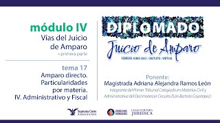 Viernes 8 de abril de 2022 Diplomado quotJuicio de Amparoquot edición 2022 Módulo IV [upl. by Lavern374]