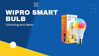 Wipro 9W B22D WiFi LED Smart Bulb Unboxing and demo [upl. by Ikik]