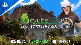 VR Minecraft LIVE  031823 PSVR2  CybueVR Gameplay [upl. by Einnahc]