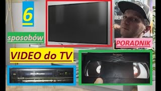 Jak podłączyć Odtwarzacz MAGNETOWID VIDEO VHS do najnowszego telewizora FULL HD 4K PORADNIK tutorial [upl. by Oivatco]