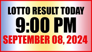 Lotto Result Today 9pm Draw September 8 2024 Swertres Ez2 Pcso [upl. by Eedrahs443]