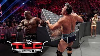 Bobby Lashley brutally drives Rusev into the steel ring steps WWE TLC 2019 [upl. by Agripina]