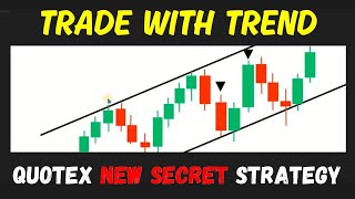 TRADE WITH TREND Trade on trendline new strategy in quotex TRADE IN BINARY [upl. by Eladnar248]