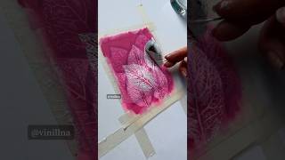 Easy card painting  Leaf painting ideas  Easy drawing  Leaf impressions [upl. by Tallie]