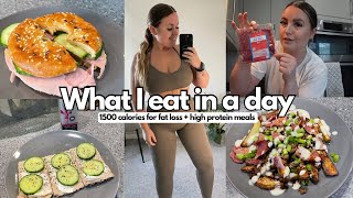 WHAT I EAT IN A DAY 1500 calories for fat loss Ft GET LEAN calorie counter [upl. by Tihw435]