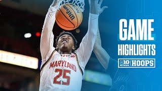 Manhattan at Maryland  HIGHLIGHTS  Big Ten Mens Basketball  11424 [upl. by Lehcim402]